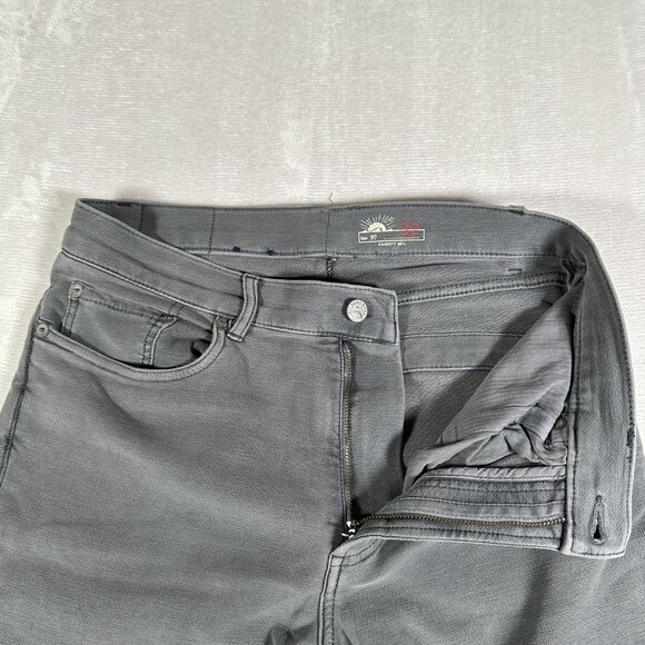 Faherty Jeans Men Size 32 Gray Straight Leg Cotton Blend 5-Pockets W30 L31 - Picture 6 of 12